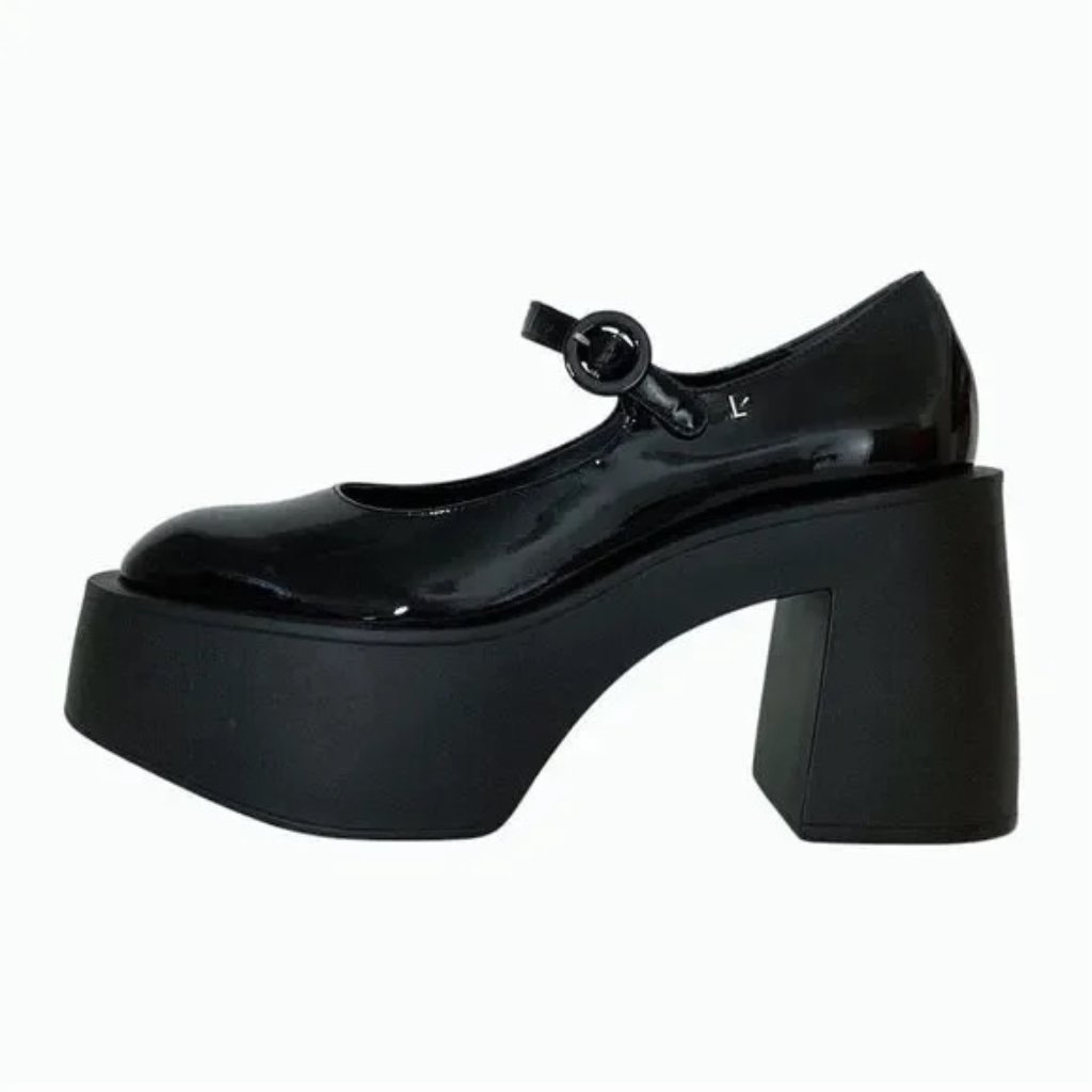 Larroud Size 9 Olivia Patent Leather Platform Mary Jane Pumps Shoes Black